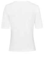 White Abstract Design Jersey T Shirt