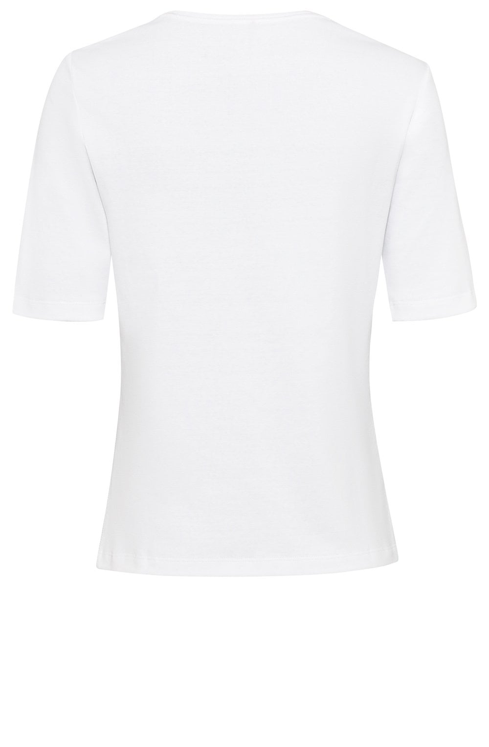 White Abstract Design Jersey T Shirt