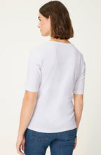 White and Blue Lovely Day Print Edda T Shirt