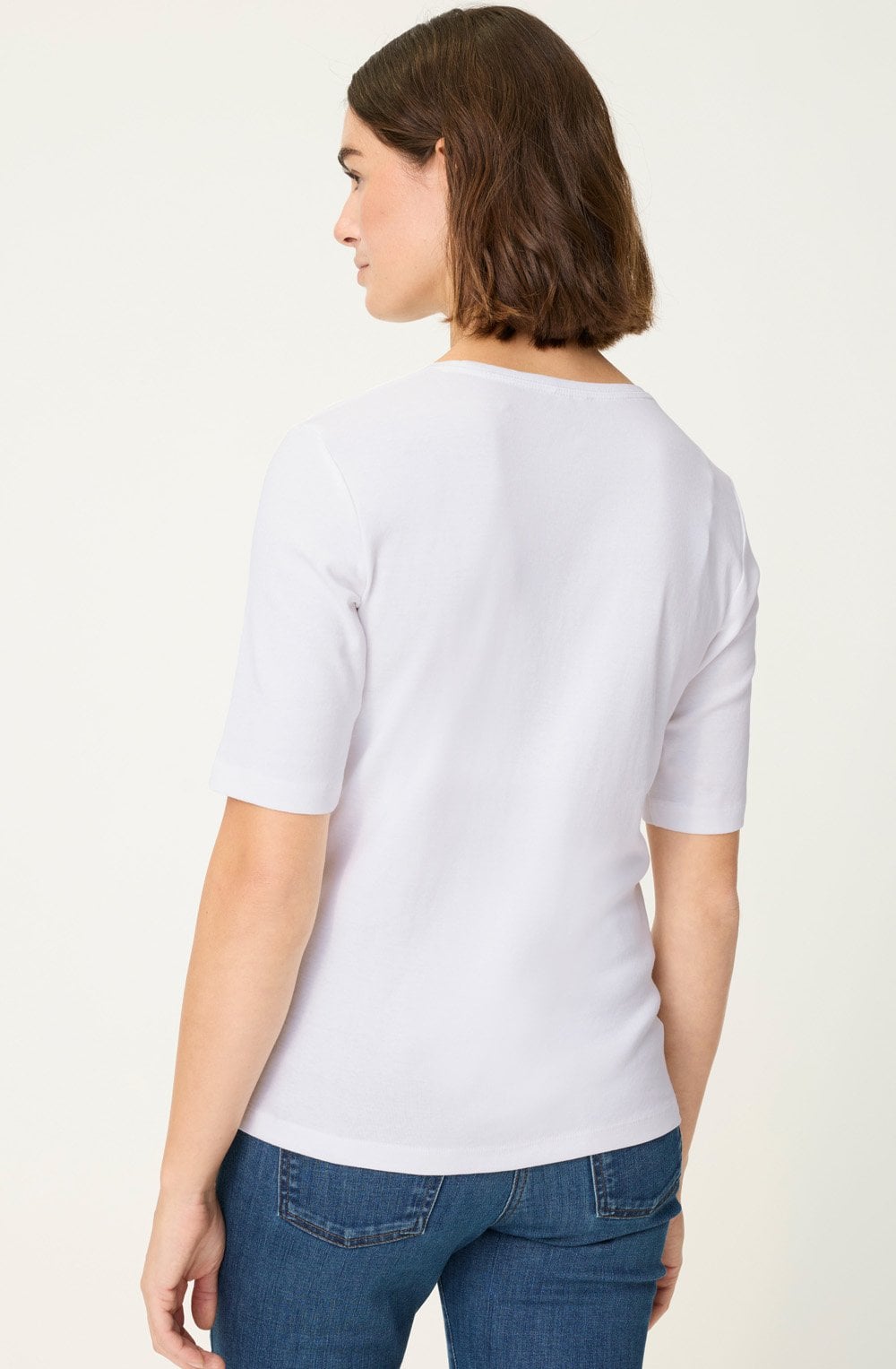 White and Blue Lovely Day Print Edda T Shirt