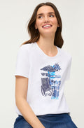 White Beach Vibes Print Hannah T-Shirt