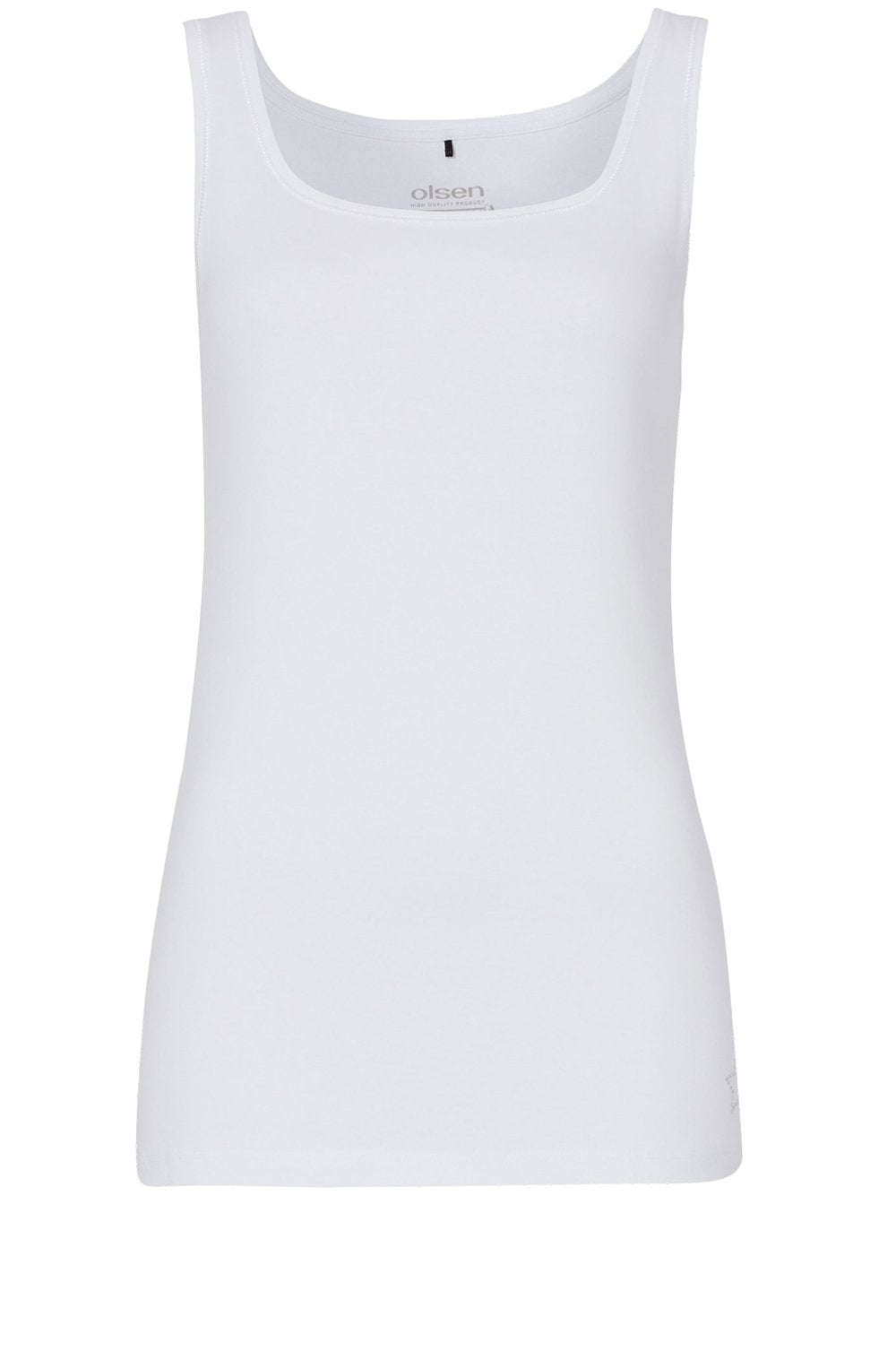 White Broad Strap Vest