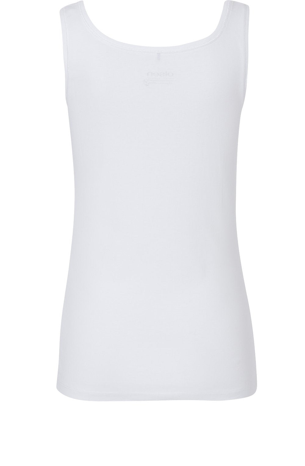 White Broad Strap Vest