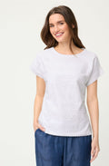 White Broderie Anglaise Cosima T-Shirt