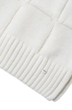 White Check Knit Jumper