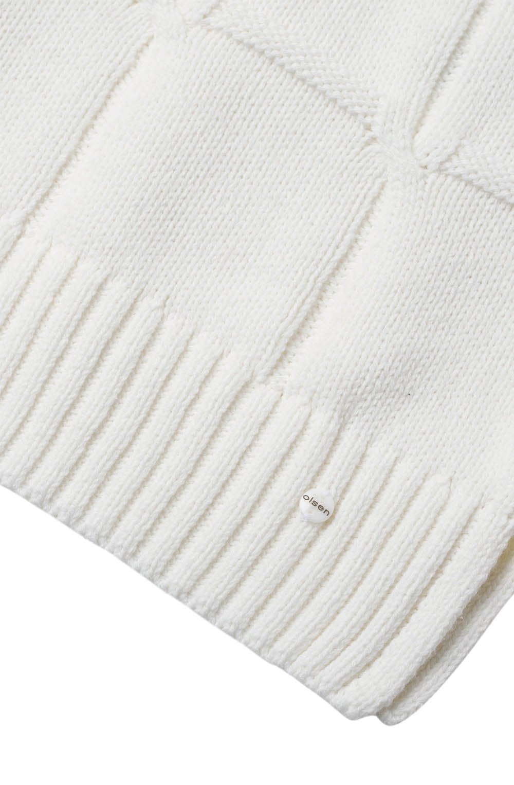 White Check Knit Jumper