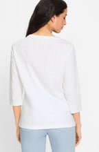 White Check Stitch Hannah Top