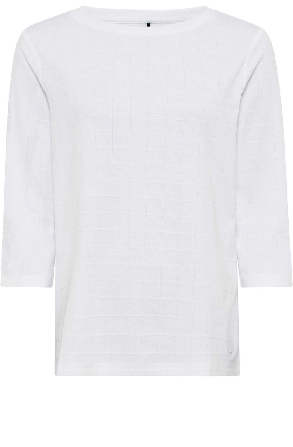 White Check Stitch Hannah Top