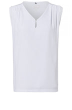 White Chiffon Front Sleeveless Top