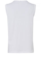 White Chiffon Front Sleeveless Top