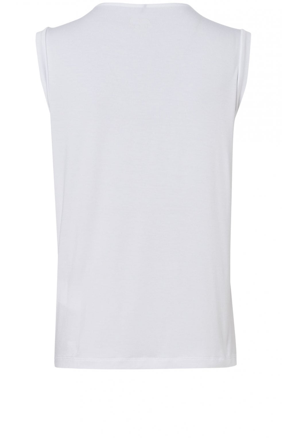 White Chiffon Front Sleeveless Top