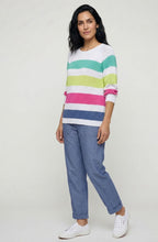 White Colour Block Henny Jumper