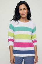 White Colour Block Henny Jumper