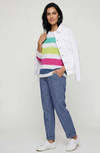 White Colour Block Henny Jumper