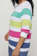 White Colour Block Henny Jumper