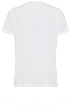 White Crochet Neck T Shirt