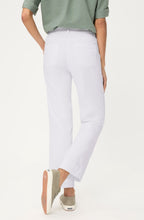 White Cropped Straight Leg Mona Trousers