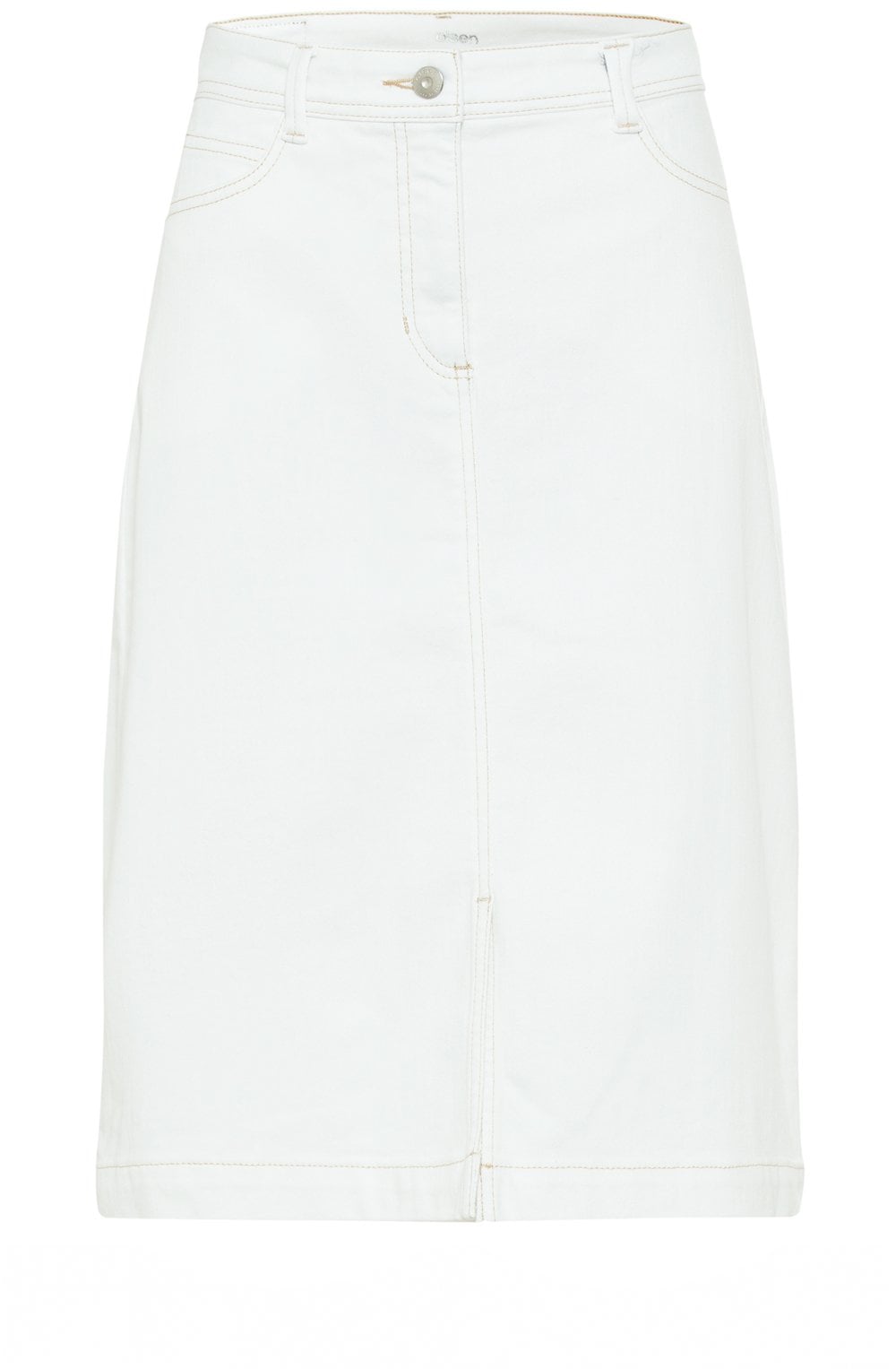 White Denim Skirt