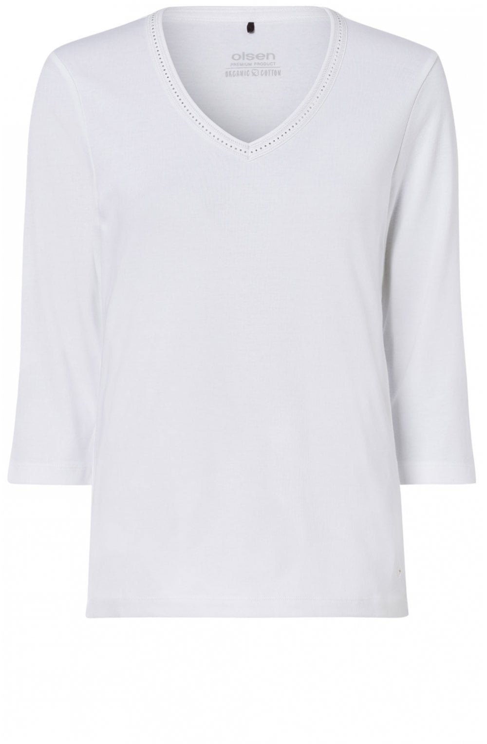 White Diamonte Cotton Top