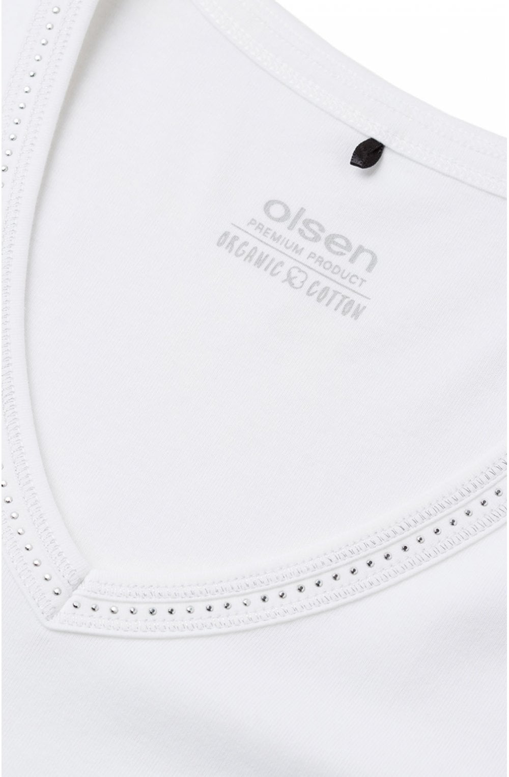 White Diamonte Cotton Top