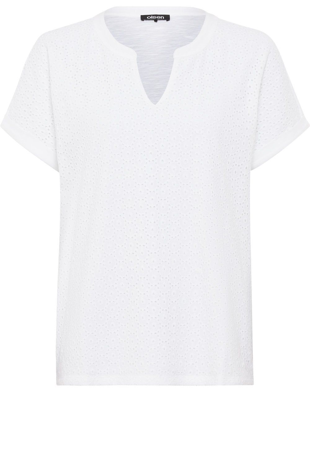 White Embroidered Front Cosima T shirt