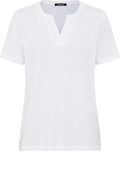 White Embroidered Neck Hannah T Shirt
