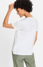 White Embroidered Neck Hannah T Shirt