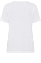 White Embroidered Neck Hannah T Shirt