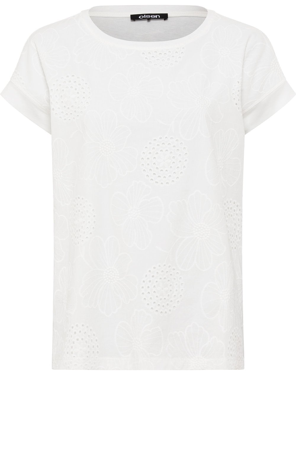 White Floral Embroidered Cosima Top