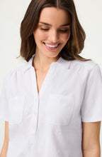 White Floral Embroidery Hannah T-Shirt