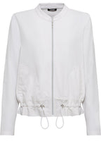 White Jersey and Linen Jacket
