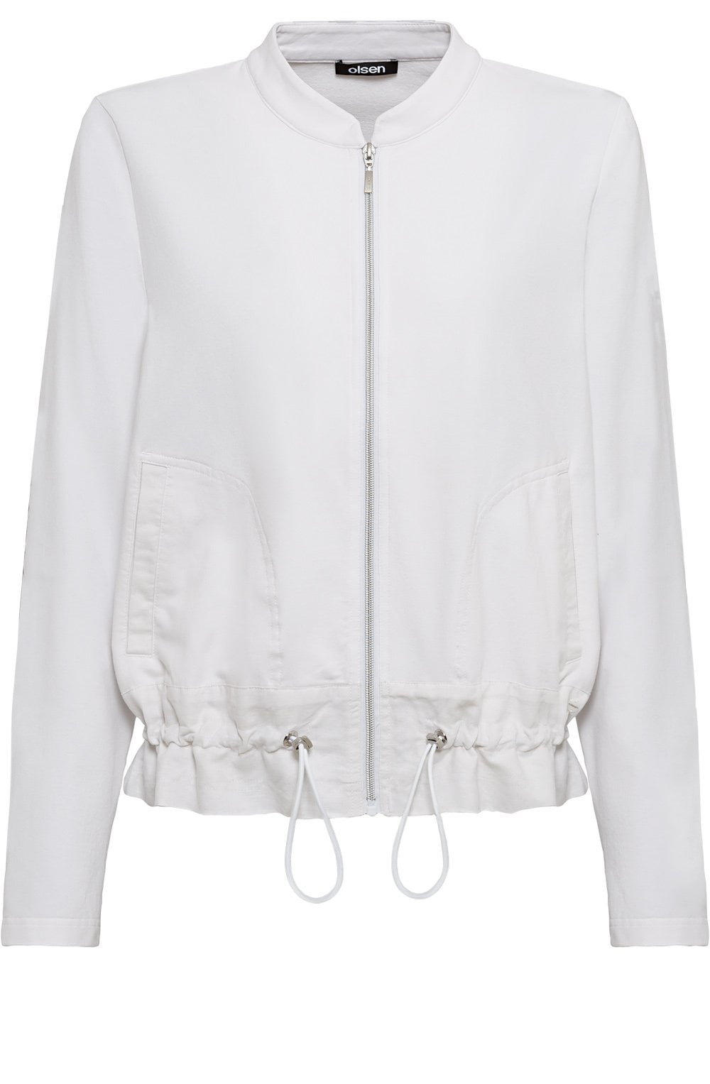 White Jersey and Linen Jacket