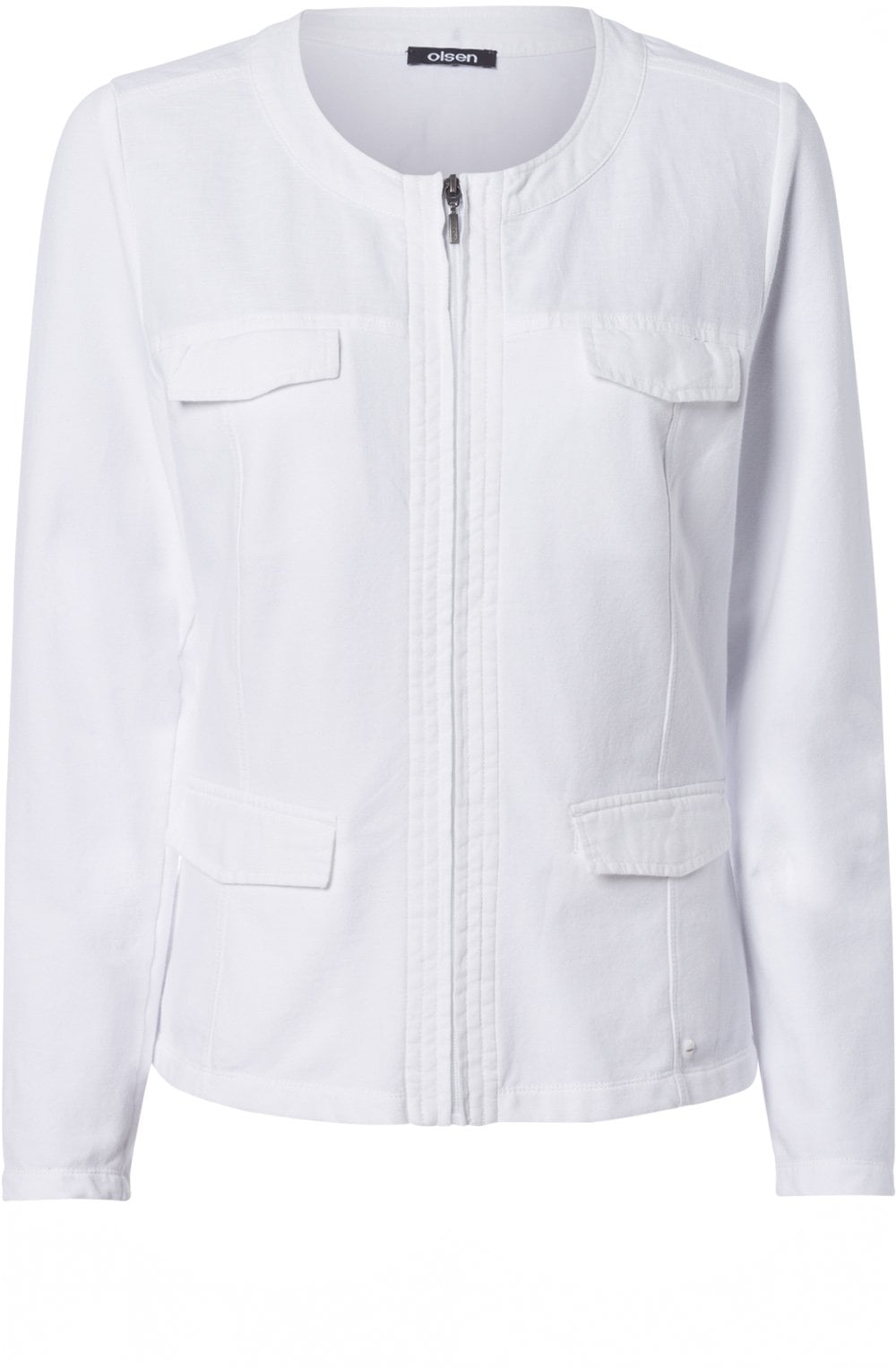 White Jersey Jacket