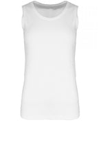 White Jersey Sleeveless Top