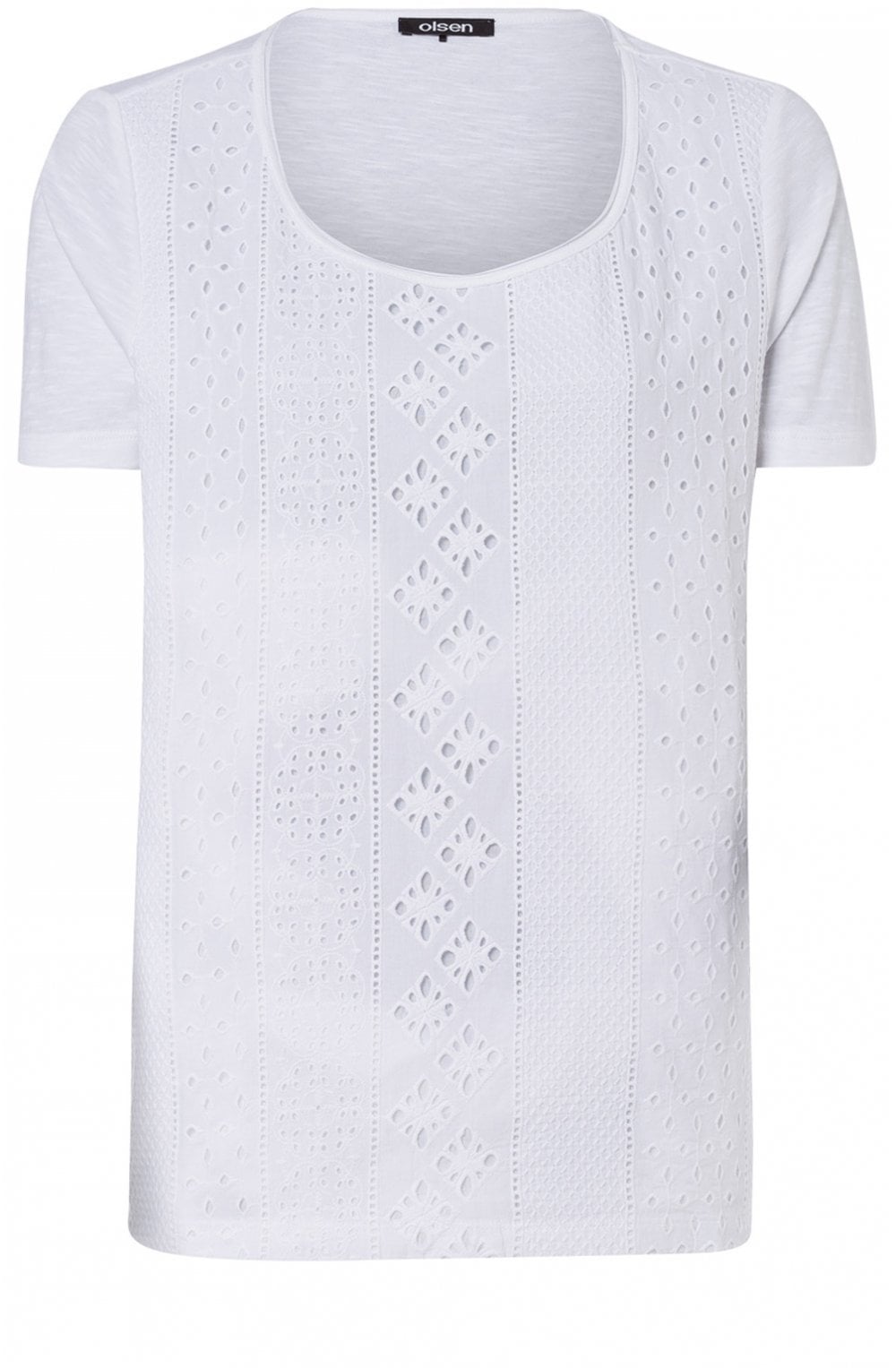 White Lace Detailed T Shirt