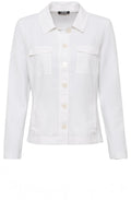 White Linen and Jersey Jacket