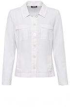 White Linen and Jersey Jacket