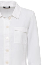 White Linen and Jersey Jacket