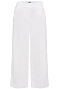 White Linen Anna Cropped Trousers