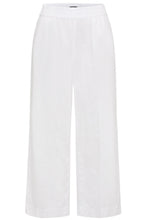 White Linen Anna Cropped Trousers