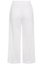 White Linen Anna Cropped Trousers