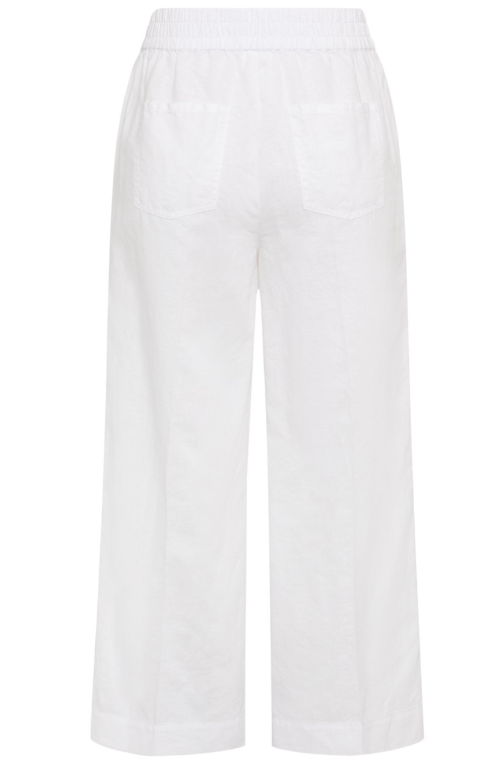 White Linen Anna Cropped Trousers