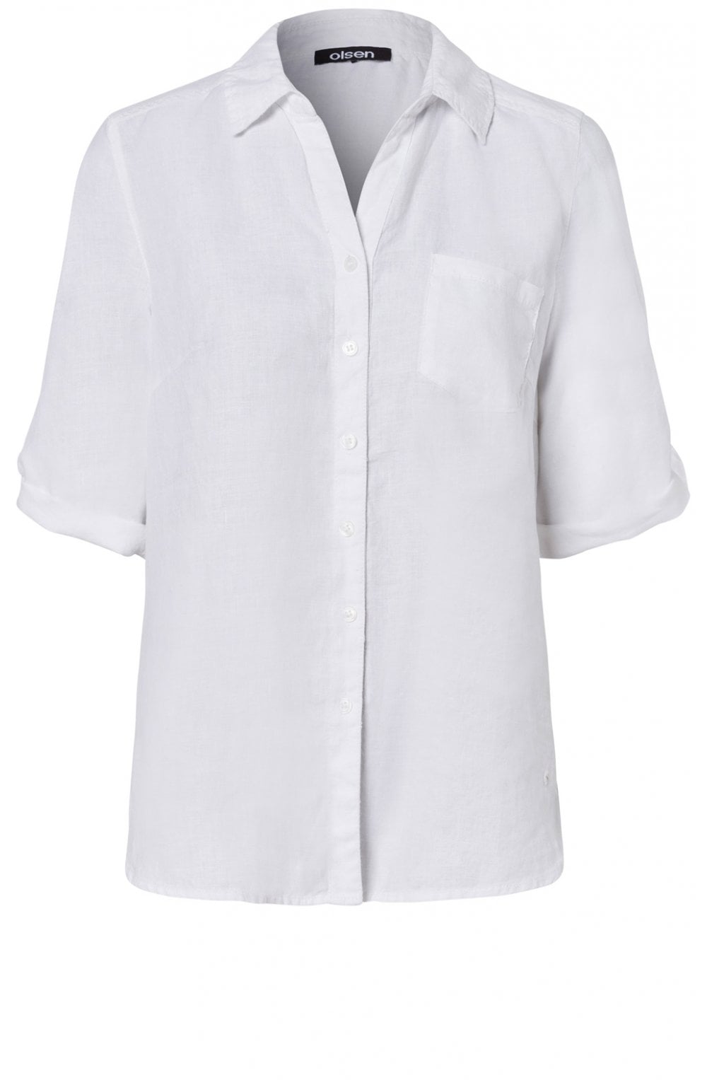 White Linen Blouse
