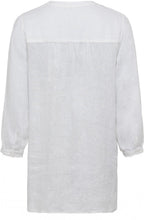 White Linen Tunic Style Shirt