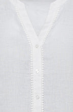 White Linen Tunic Style Shirt