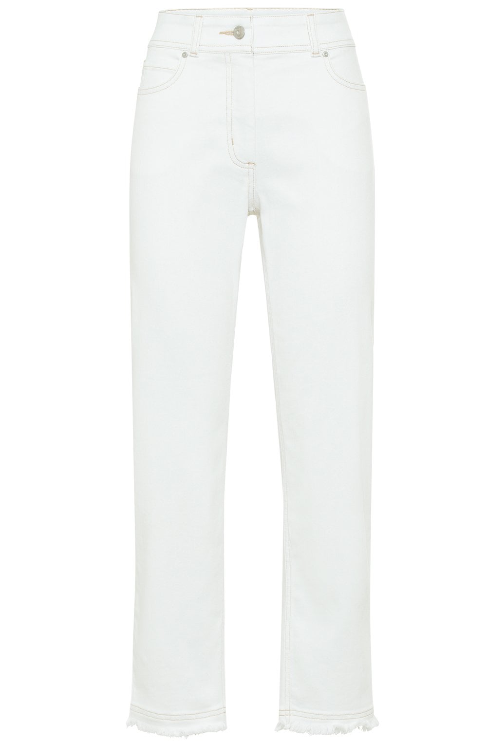 White Mona Ankle Length Jeans