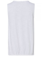 White Patterned Front Design Top