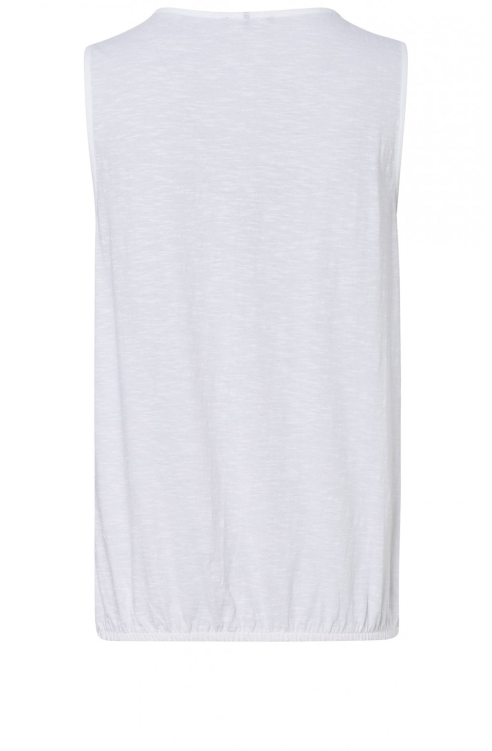 White Patterned Front Design Top