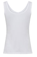 White Reversible Jersey Vest Top