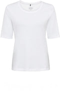 White Round Neck Edda T Shirt